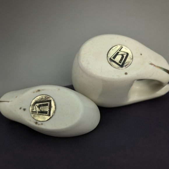 Vintage Karlovy Vary Spa Sipping Cups | Weisenbach Ceramic Set of 2 - Picture 2 of 7